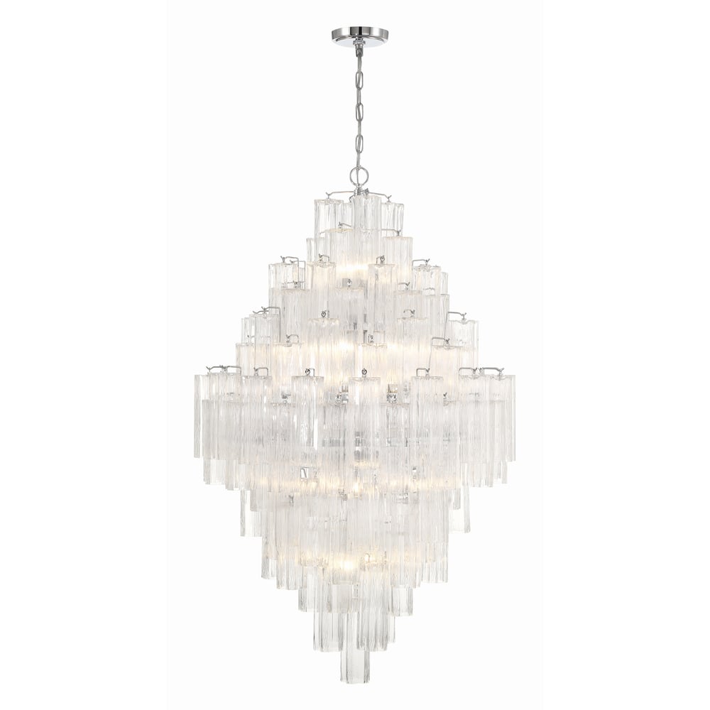 Aurora Chandelier en Tube de Verre Superposé Ambrer - Neutralighting