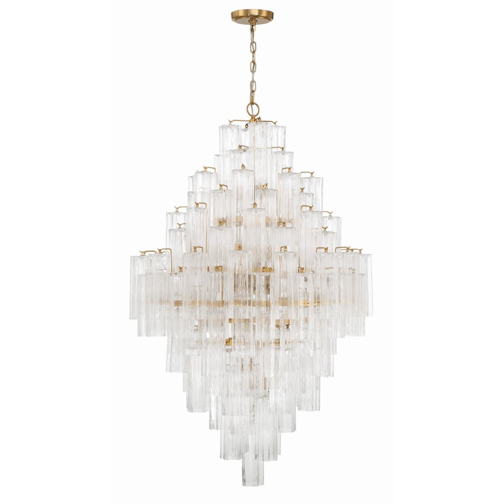 Aurora Chandelier en Tube de Verre Superposé Ambrer - Neutralighting