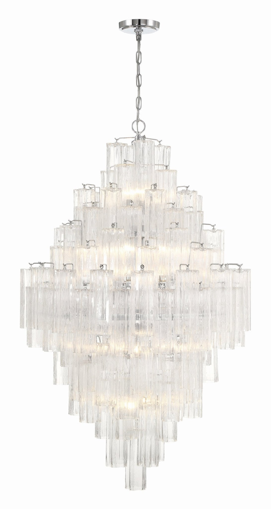 Aurora Chandelier en Tube de Verre Superposé Ambrer - Neutralighting
