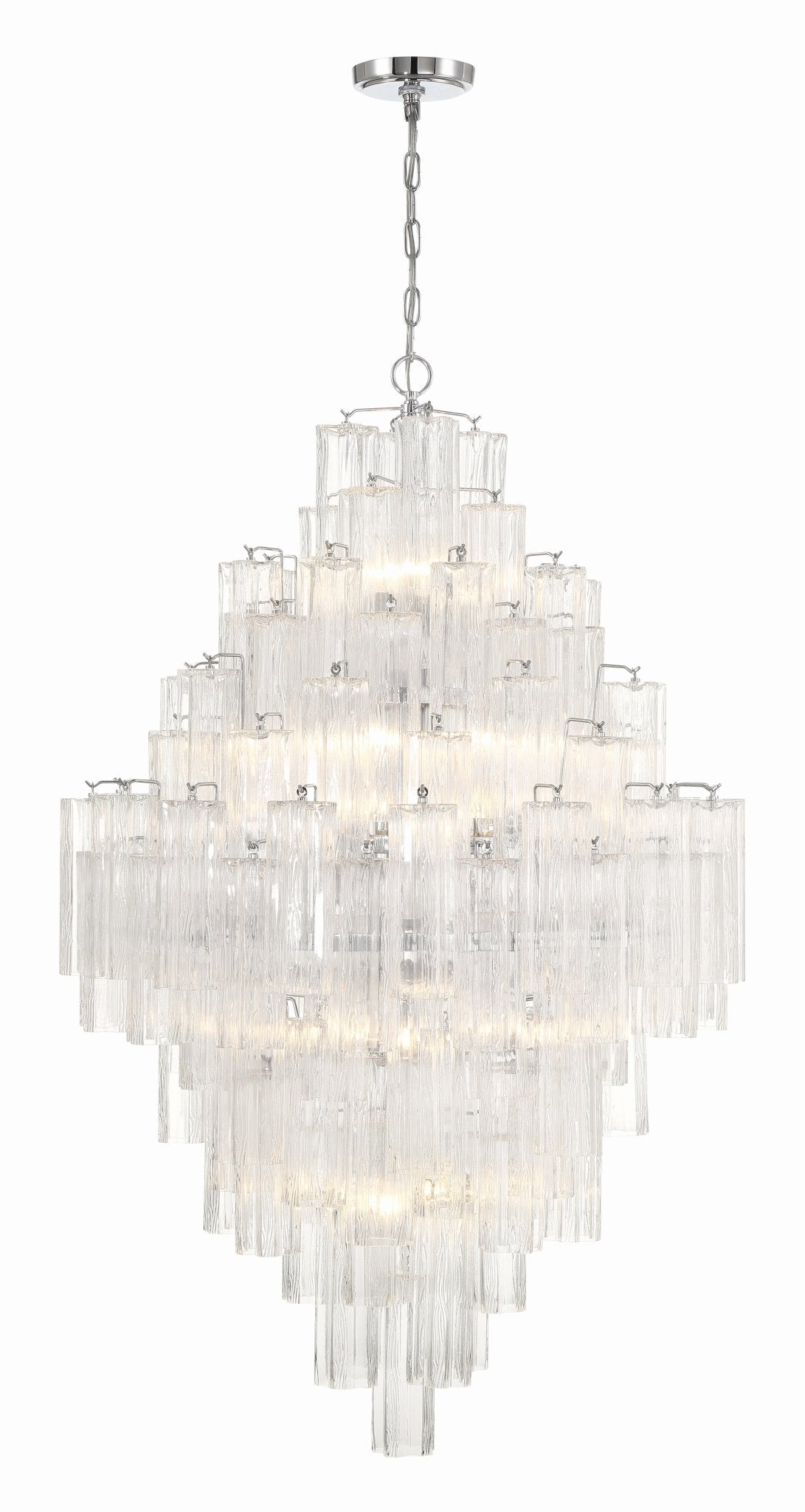 Aurora Chandelier en Tube de Verre Superposé Ambrer - Neutralighting