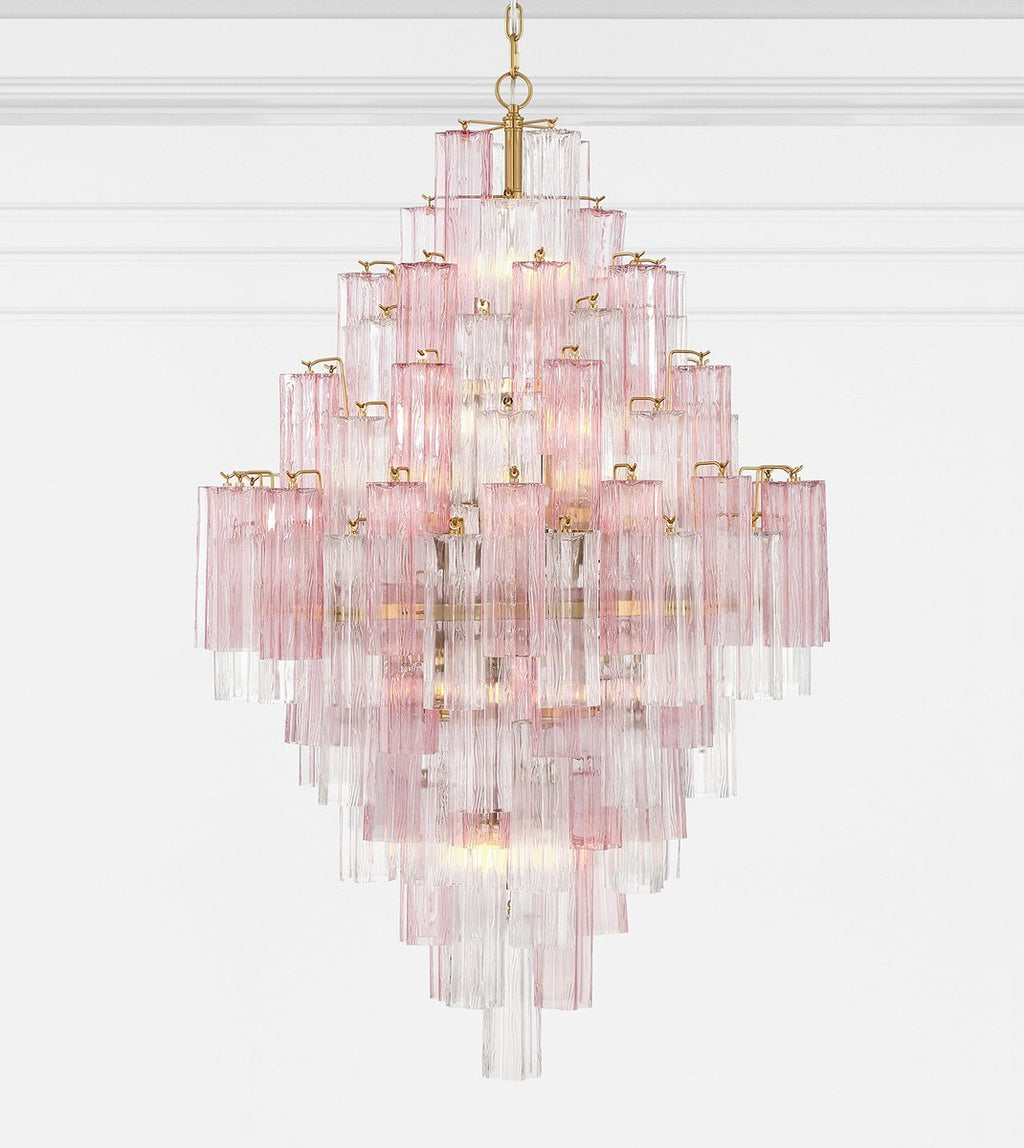 Aurora Chandelier en Tube de Verre Superposé Ambrer - Neutralighting
