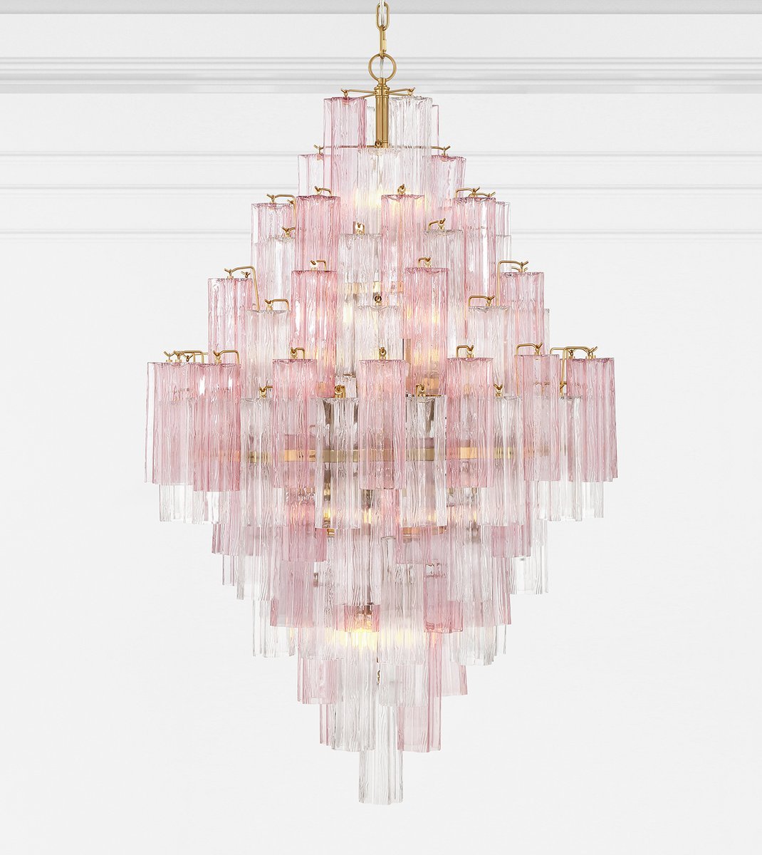 Aurora Chandelier en Tube de Verre Superposé Ambrer - Neutralighting