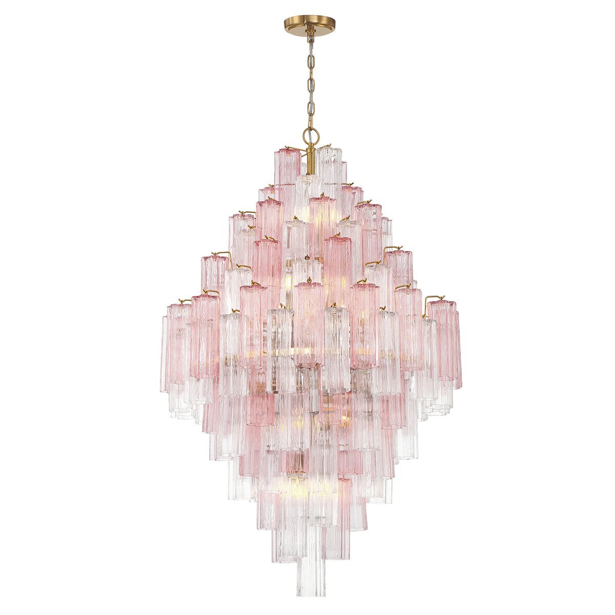Aurora Chandelier en Tube de Verre Superposé Ambrer - Neutralighting