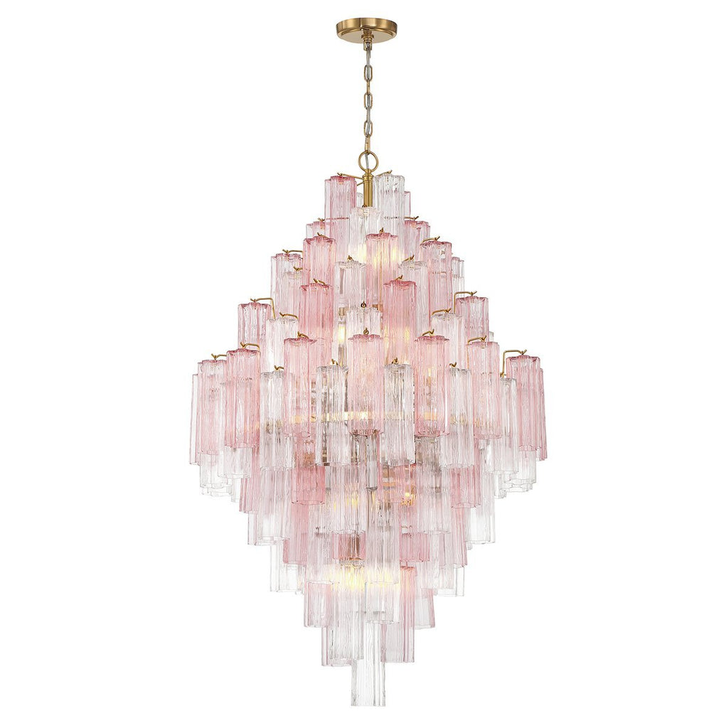 Aurora Chandelier en Tube de Verre Superposé Ambrer - Neutralighting