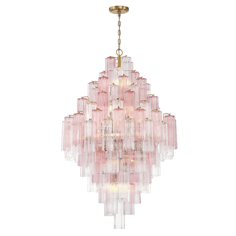 Aurora Chandelier en Tube de Verre Superposé Ambrer - Neutralighting