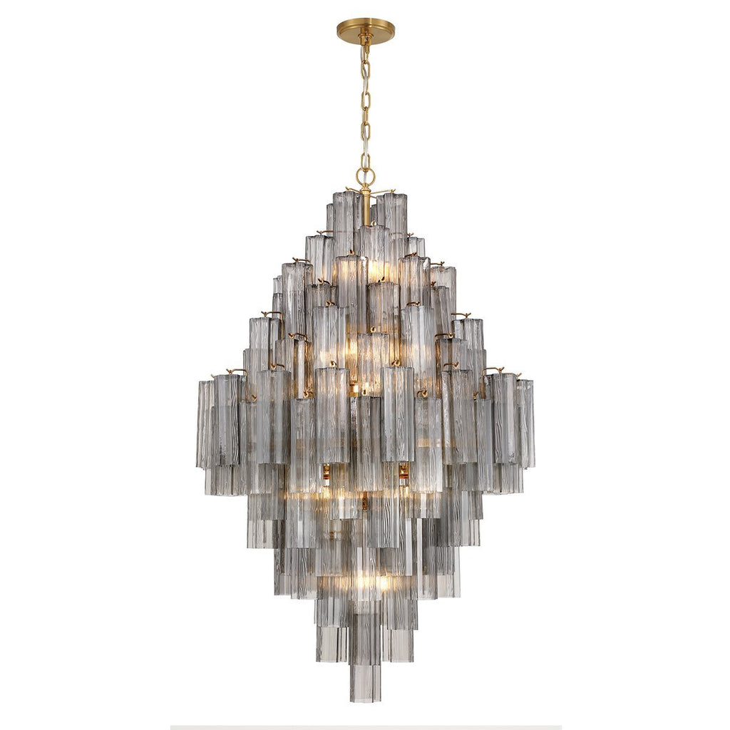 Aurora Chandelier en Tube de Verre Superposé Ambrer - Neutralighting