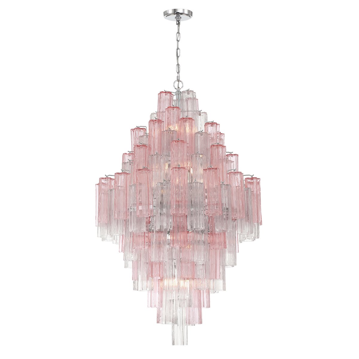 Aurora Chandelier en Tube de Verre Superposé Ambrer - Neutralighting