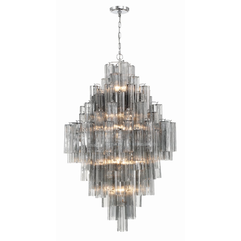 Aurora Chandelier en Tube de Verre Superposé Ambrer - Neutralighting