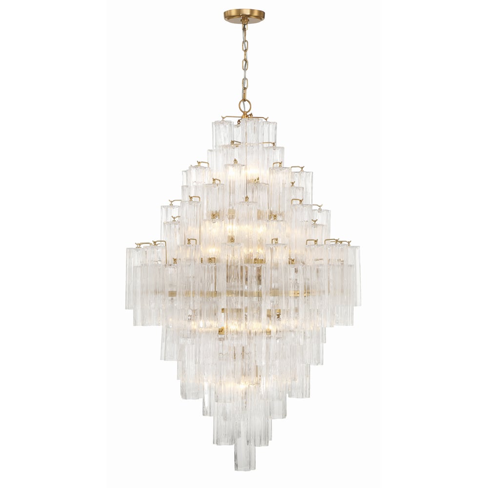 Aurora Chandelier en Tube de Verre Superposé Ambrer - Neutralighting