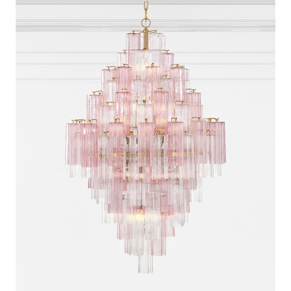 Aurora Chandelier en Tube de Verre Superposé Ambrer - Neutralighting
