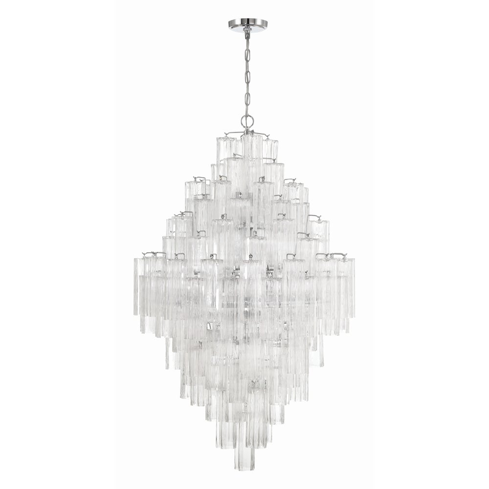 Aurora Chandelier en Tube de Verre Superposé Ambrer - Neutralighting