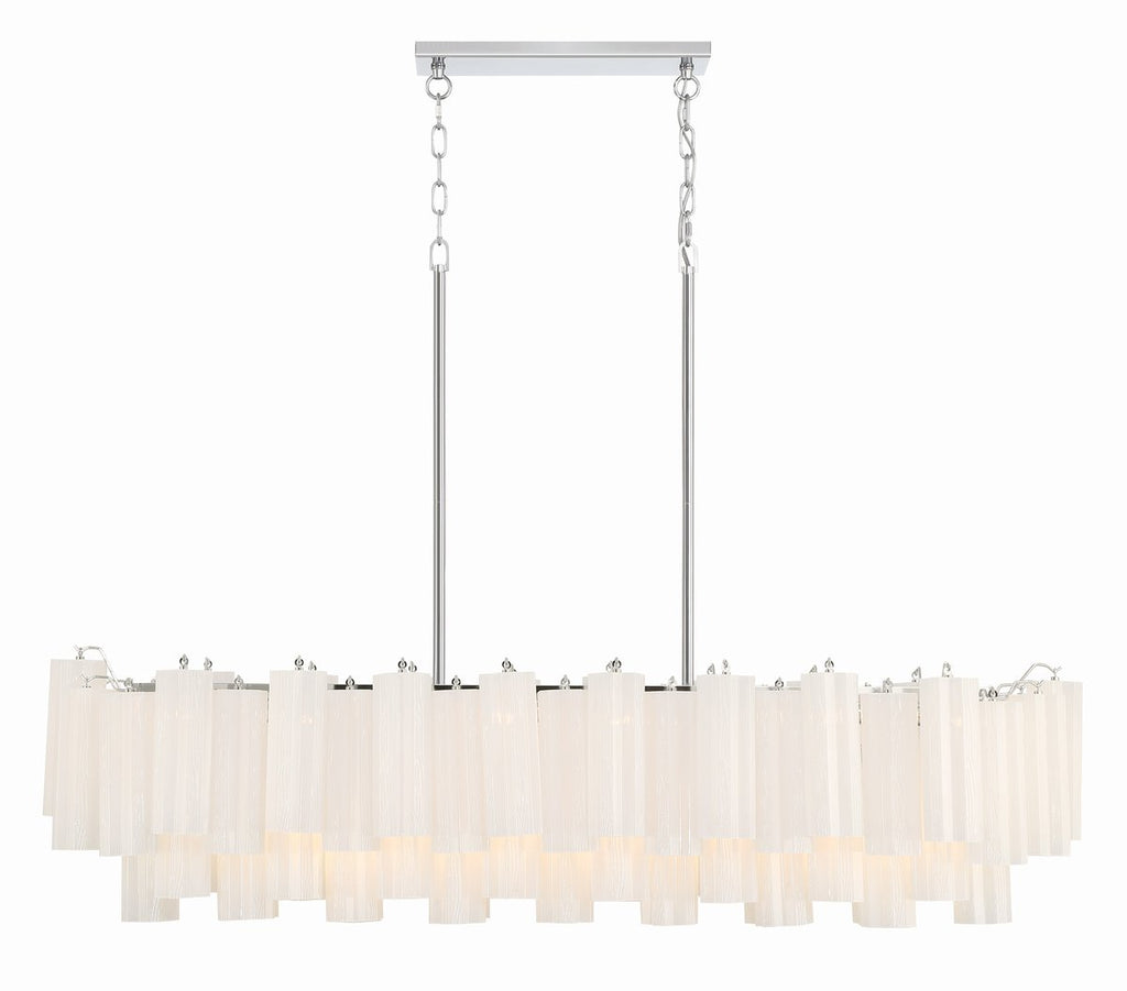 Aurora Chandelier en Tube de Verre Superposé Ambre - Neutralighting