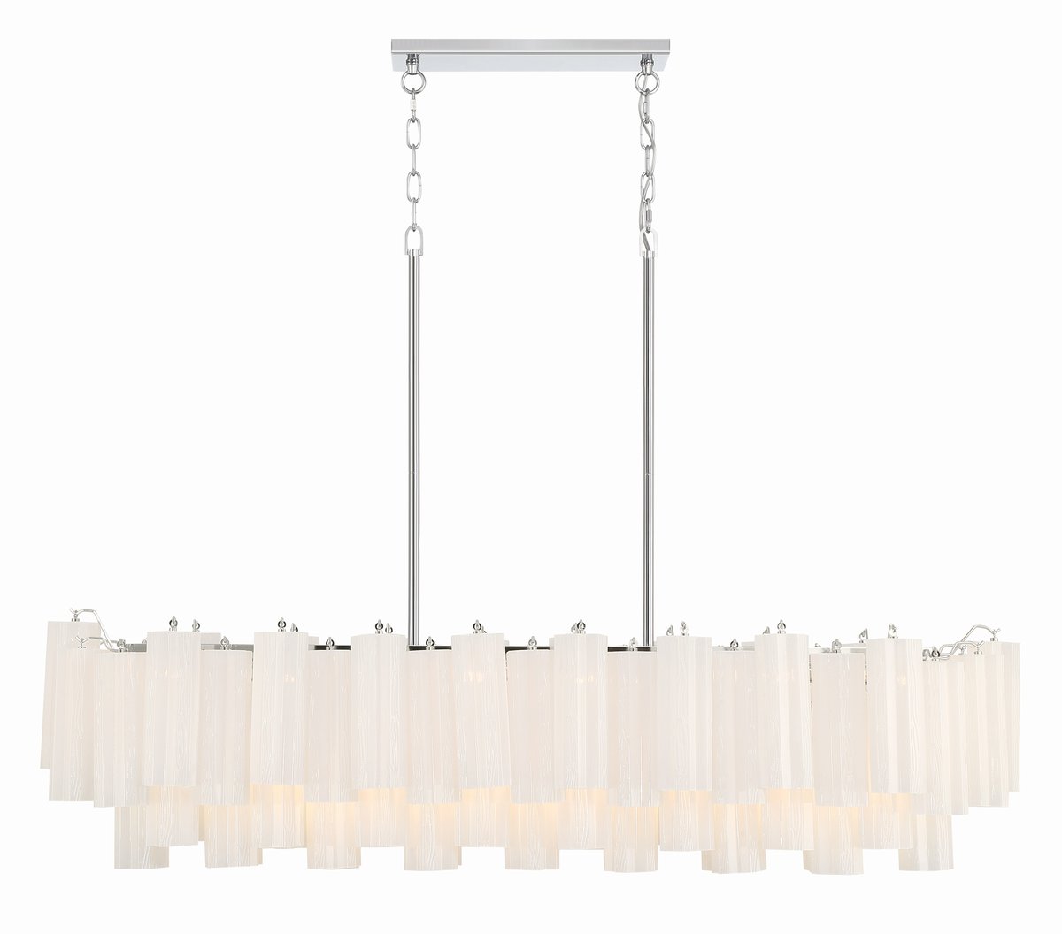 Aurora Chandelier en Tube de Verre Superposé Ambre - Neutralighting
