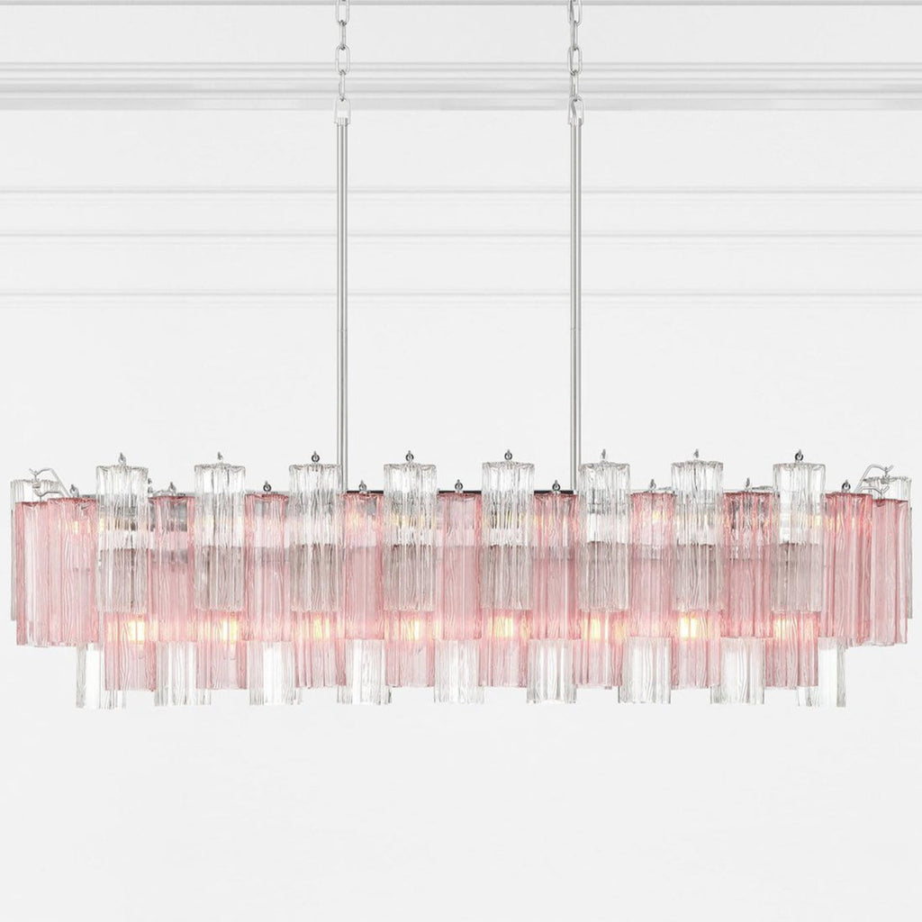 Aurora Chandelier en Tube de Verre Superposé Ambre - Neutralighting