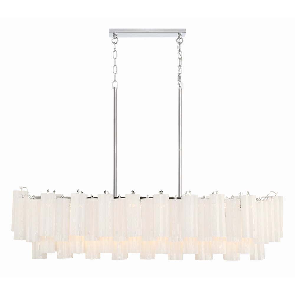 Aurora Chandelier en Tube de Verre Superposé Ambre - Neutralighting