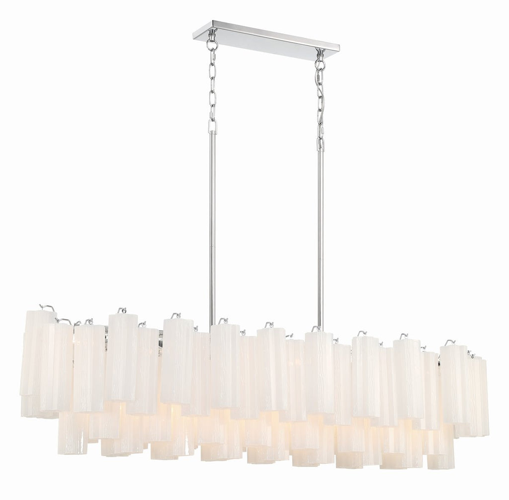 Aurora Chandelier en Tube de Verre Superposé Ambre - Neutralighting