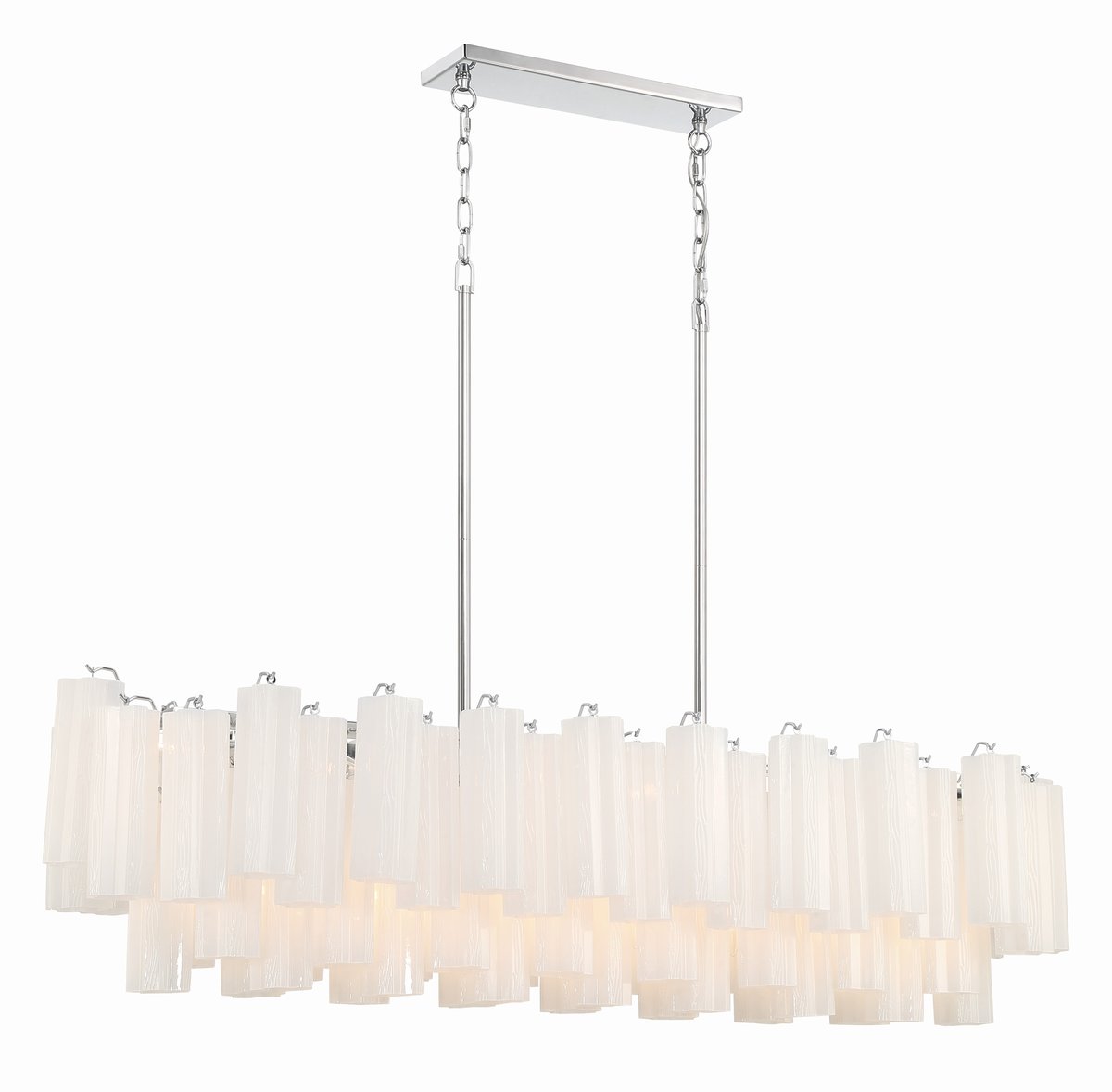 Aurora Chandelier en Tube de Verre Superposé Ambre - Neutralighting