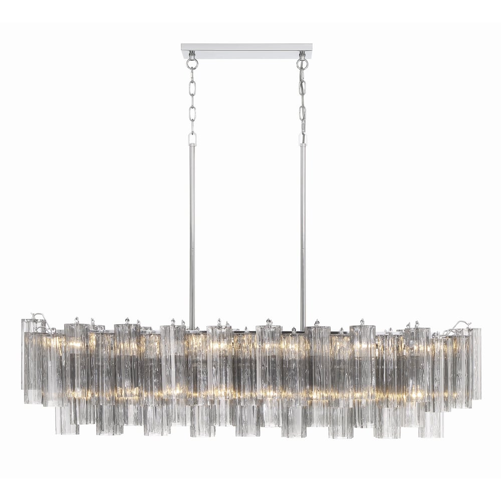 Aurora Chandelier en Tube de Verre Superposé Ambre - Neutralighting