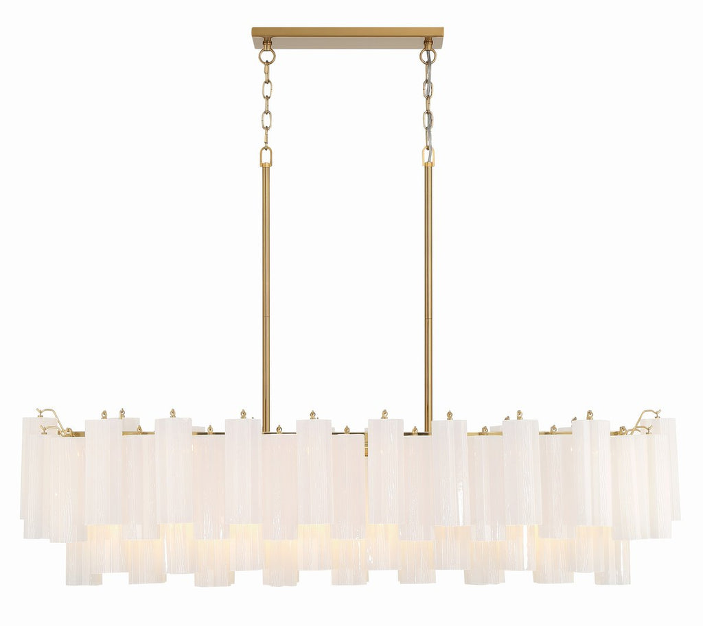 Aurora Chandelier en Tube de Verre Superposé Ambre - Neutralighting