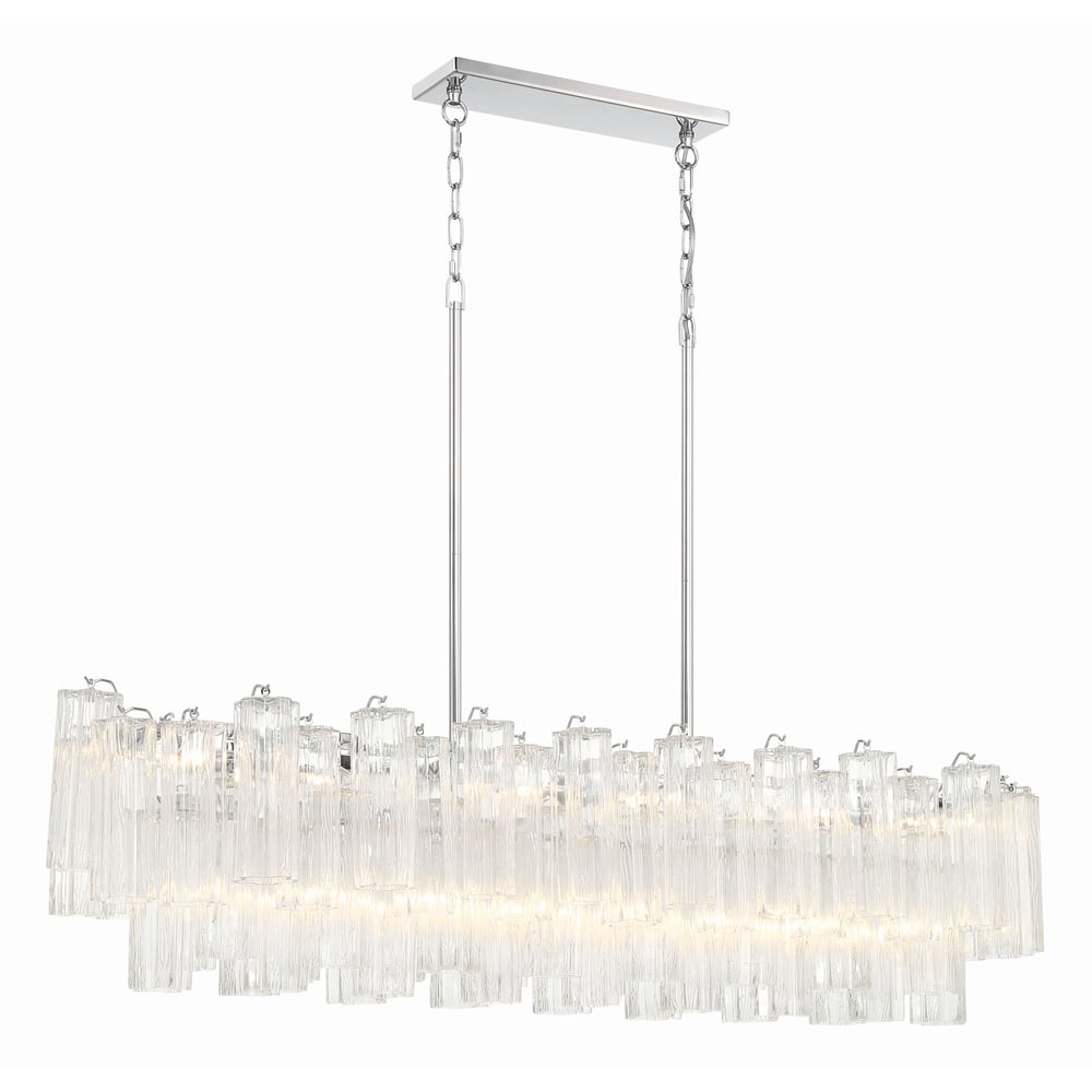 Aurora Chandelier en Tube de Verre Superposé Ambre - Neutralighting