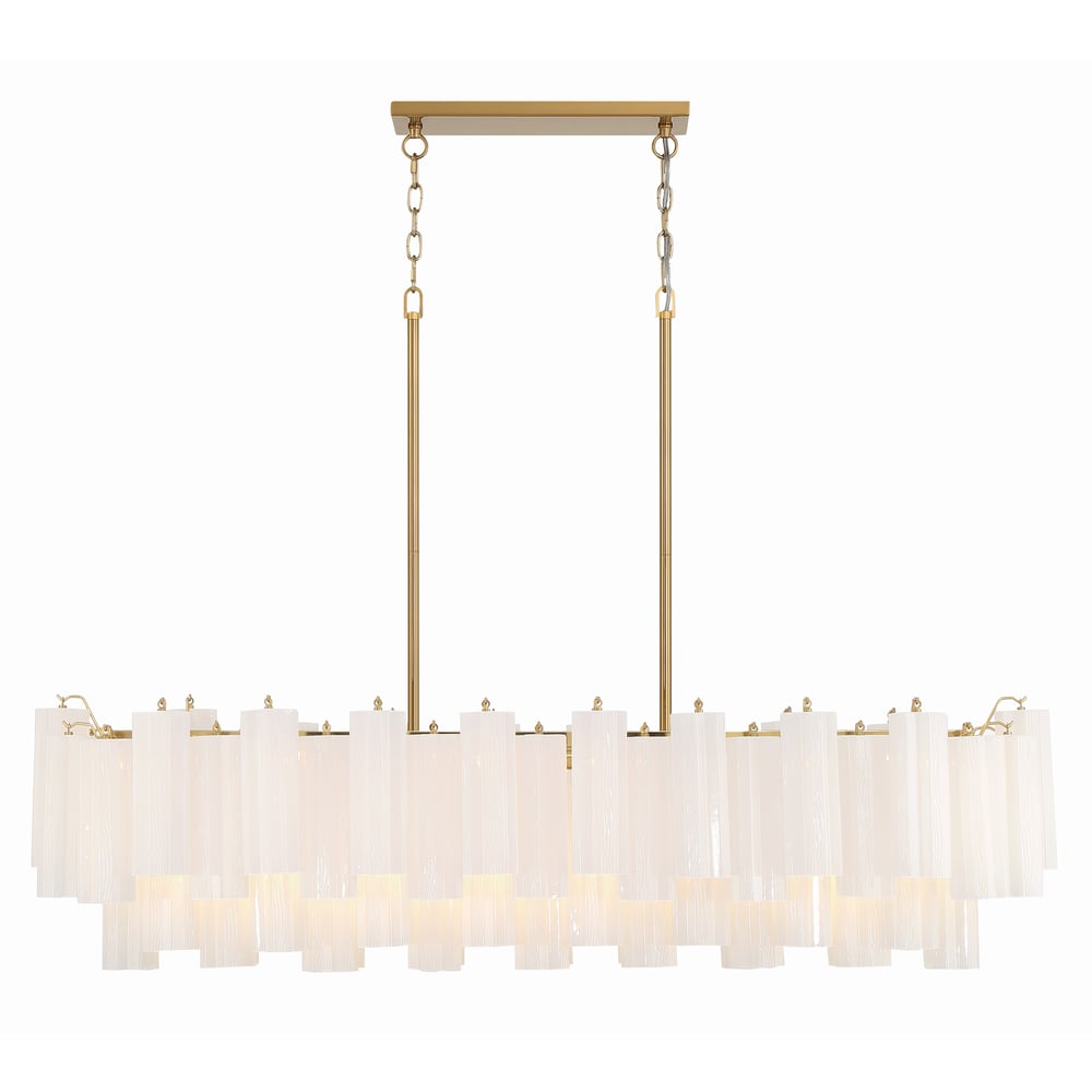 Aurora Chandelier en Tube de Verre Superposé Ambre - Neutralighting