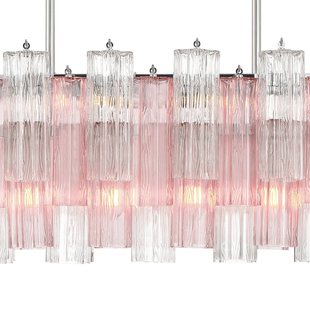 Aurora Chandelier en Tube de Verre Superposé Ambre - Neutralighting