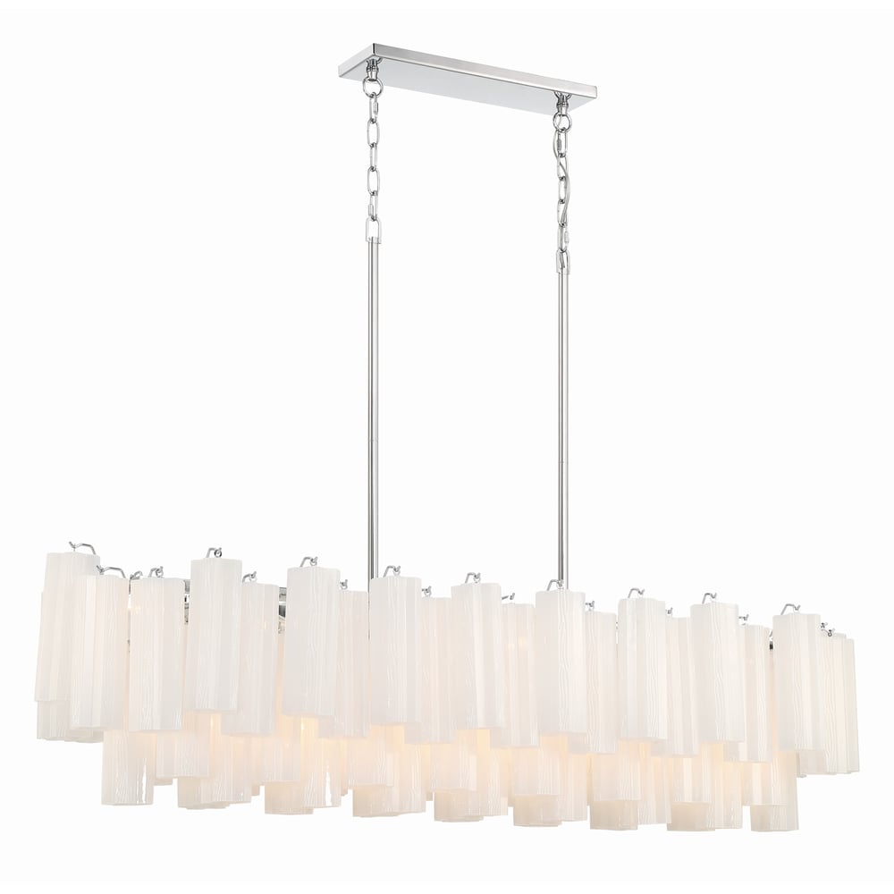Aurora Chandelier en Tube de Verre Superposé Ambre - Neutralighting