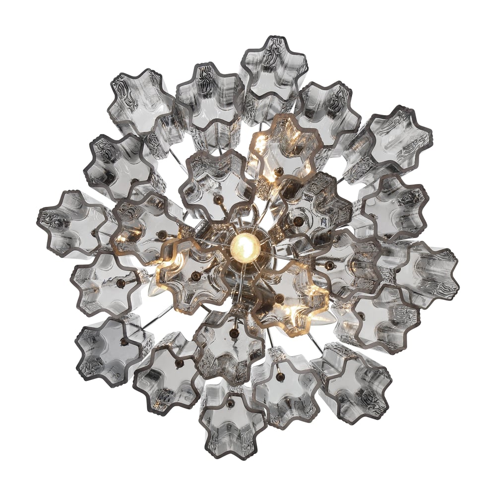 Aurora Chandelier en Tube de Verre Superposé Ambre - Neutralighting
