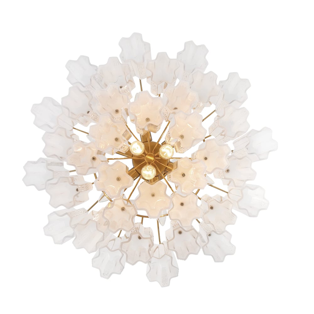 Aurora Chandelier en Tube de Verre Superposé Ambre - Neutralighting