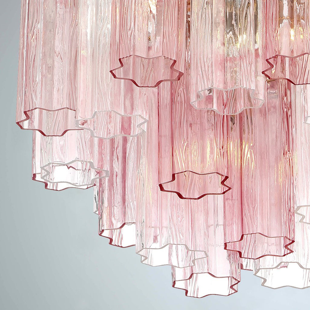Aurora Chandelier en Tube de Verre Superposé Ambre - Neutralighting