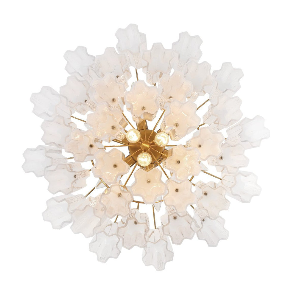 Aurora Chandelier en Tube de Verre Superposé Ambre - Neutralighting