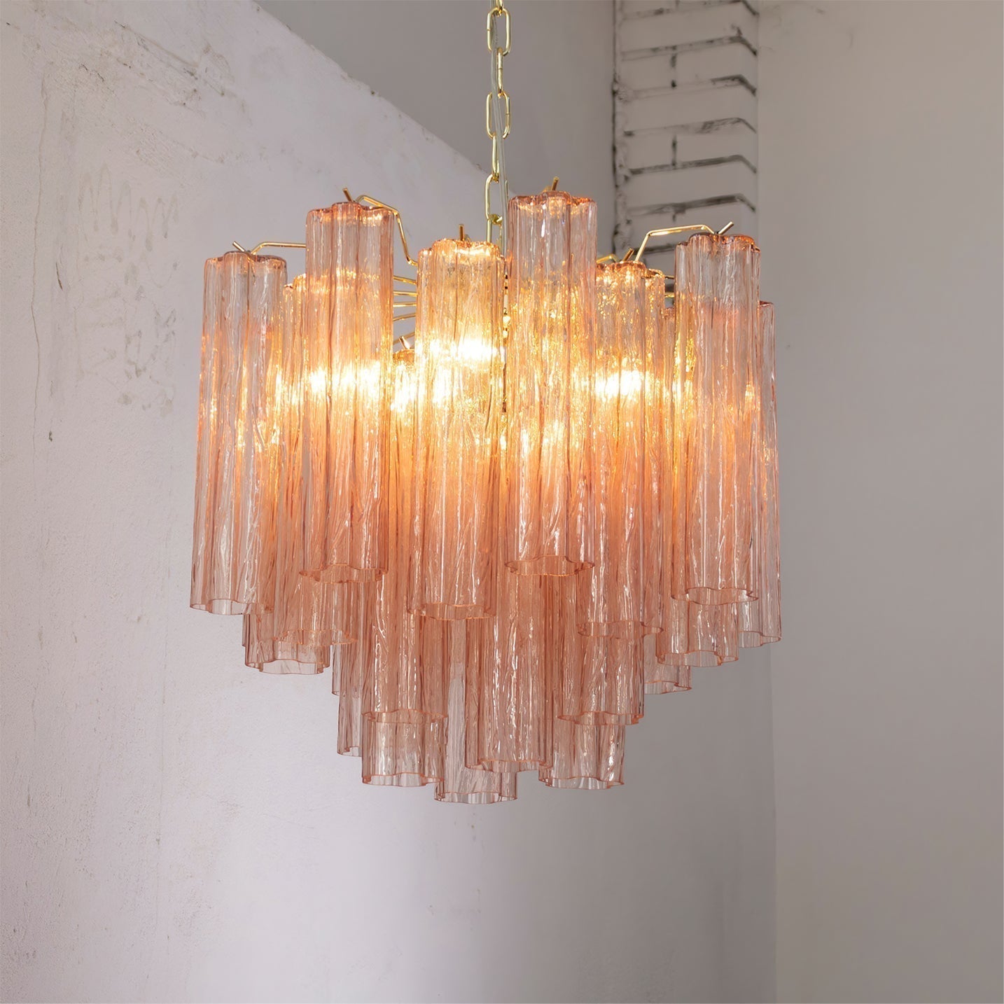 Aurora Lustre Verre Tube Superposé Luxe - Neutralighting