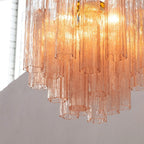 Aurora Lustre Verre Tube Superposé Luxe - Neutralighting