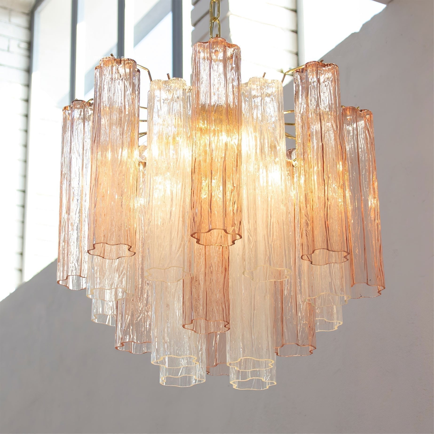 Aurora Lustre Verre Tube Superposé Luxe - Neutralighting