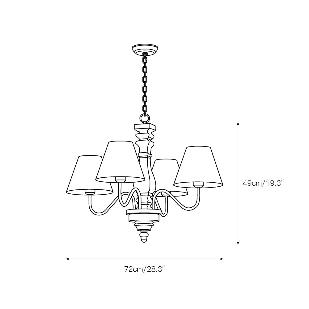 Adela Lustre Bois Traditionnel Luxe - Neutralighting