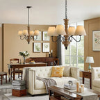 Adela Lustre Bois Traditionnel Luxe - Neutralighting