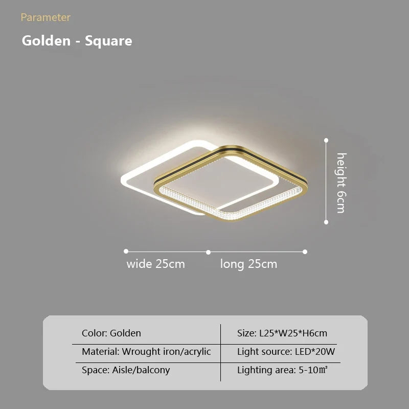 Plafonnier — Plafond moderne à LEDs lampes pour salon chambre luxe décor luminaires intérieur couloir plafonnier avec télécommande