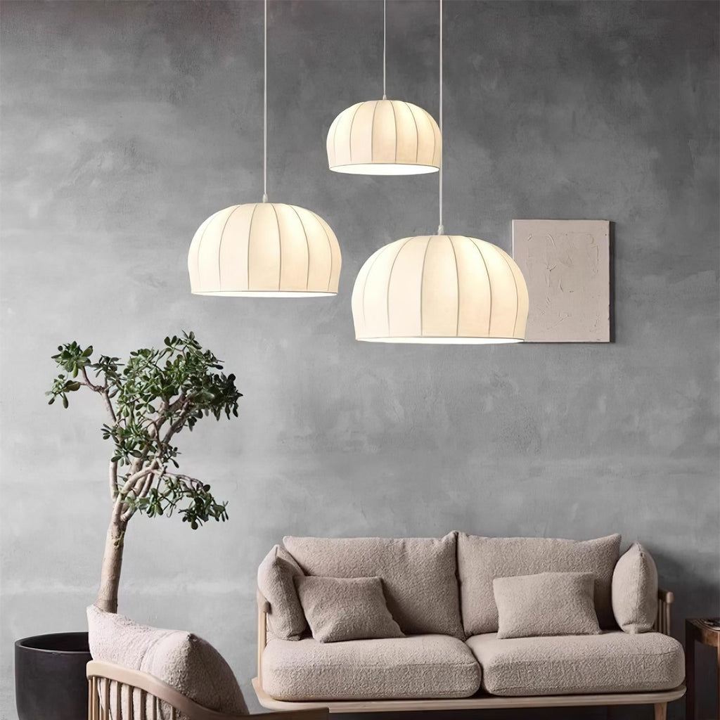 Nova Suspension en Tissu Blanc en Forme de Dôme - Neutralighting
