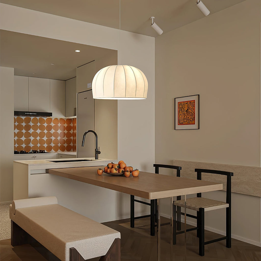 Nova Suspension en Tissu Blanc en Forme de Dôme - Neutralighting