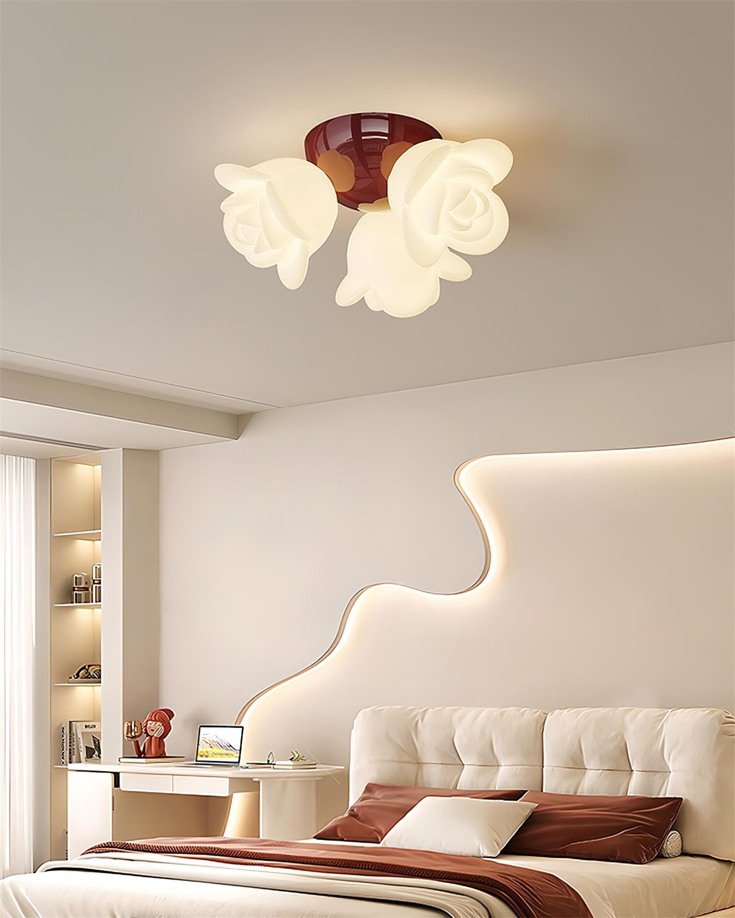 Plafonnier Baldaquin PE Rose Forme Floral Artistique Accent - Neutralighting