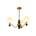 Ershaan Lustre Sphérique Vintage en Laiton et Bois - Neutralighting