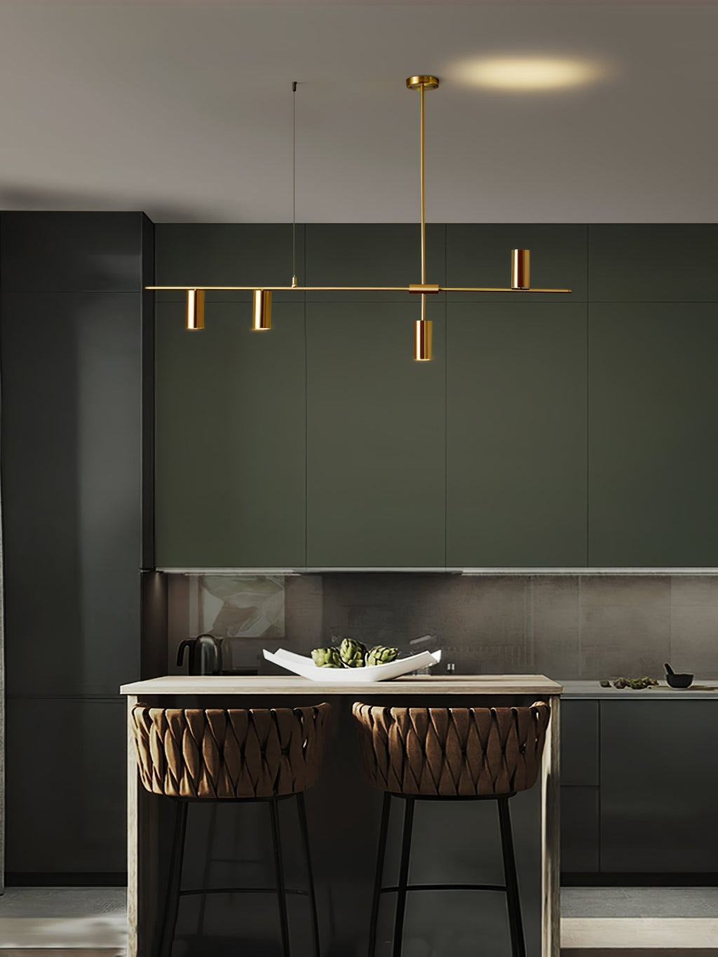 Lustra Chandelier Laiton Linéaire Cassandra Élégant - Neutralighting