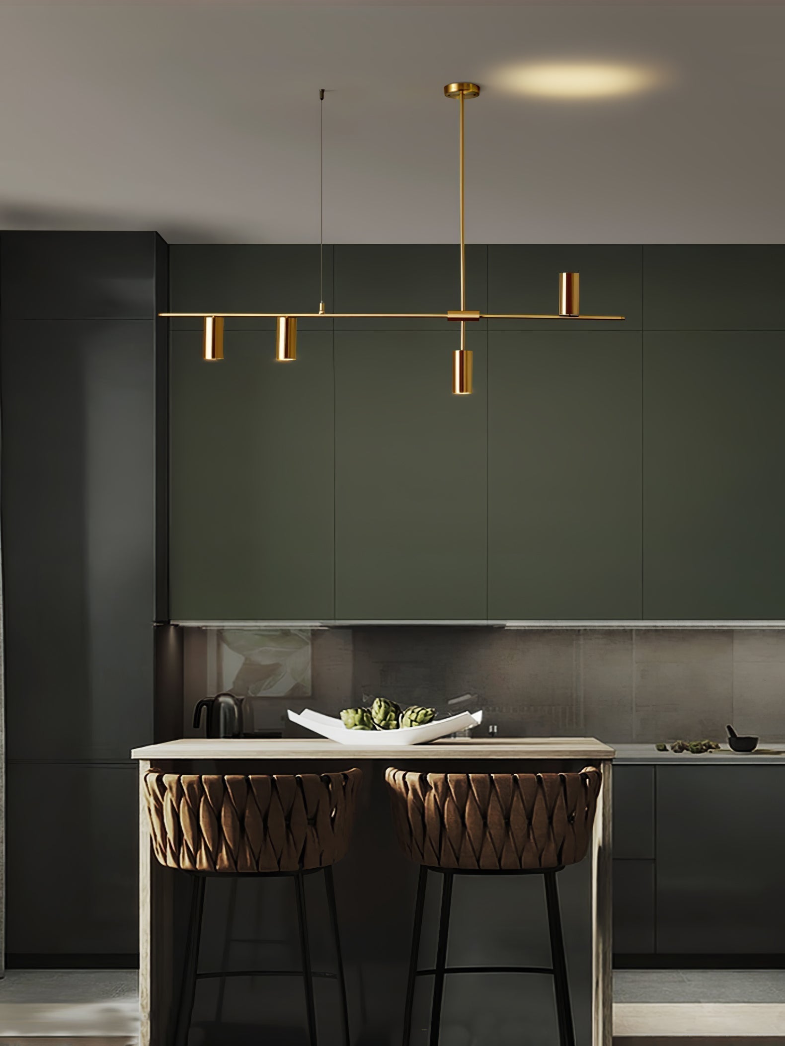 Lustra Chandelier Laiton Linéaire Cassandra Élégant - Neutralighting