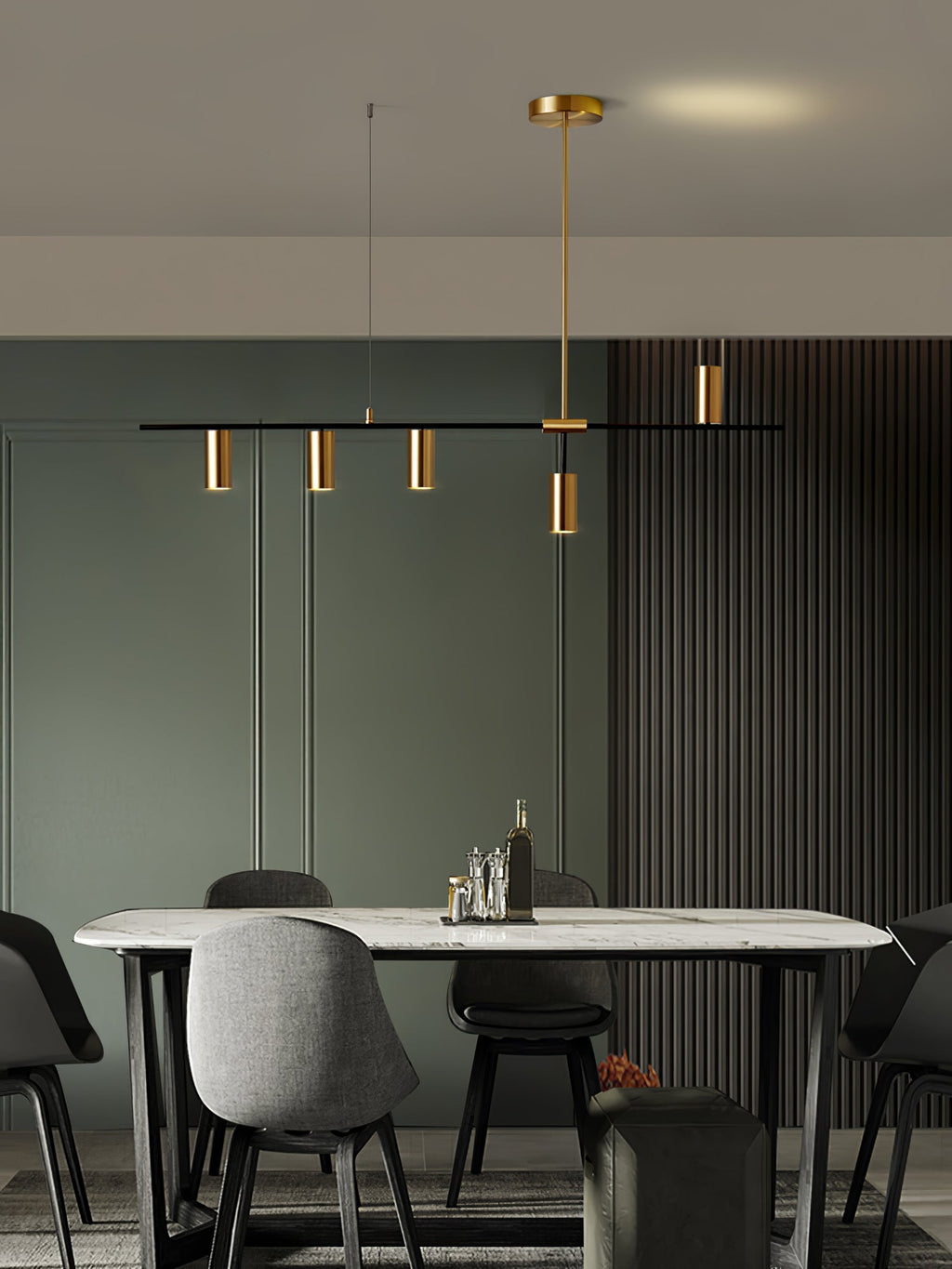 Lustra Chandelier Laiton Linéaire Cassandra Élégant - Neutralighting