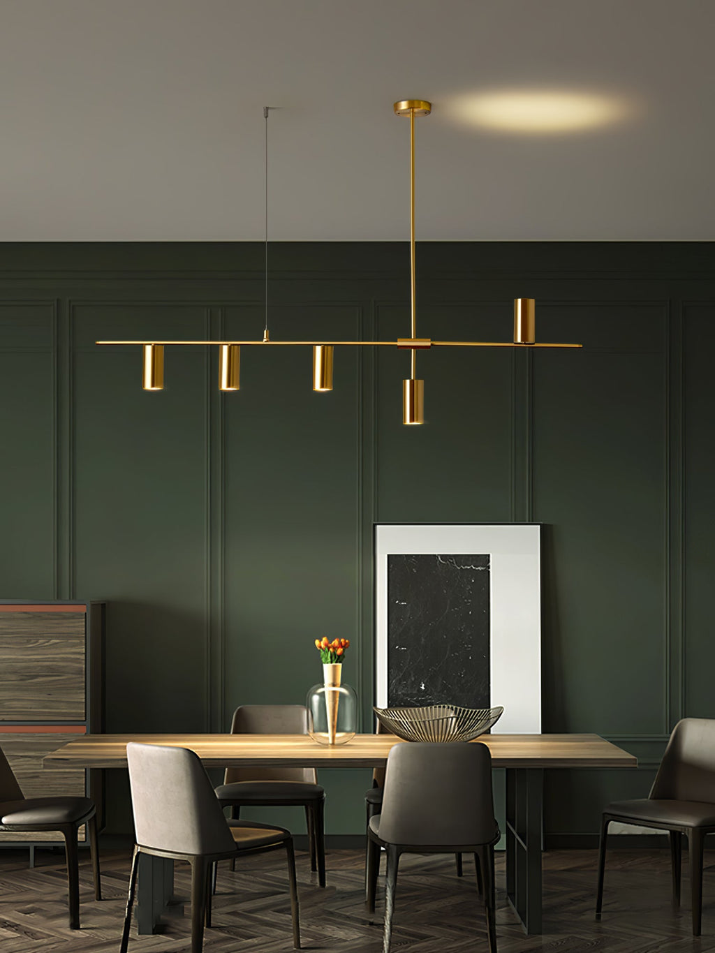 Lustra Chandelier Laiton Linéaire Cassandra Élégant - Neutralighting