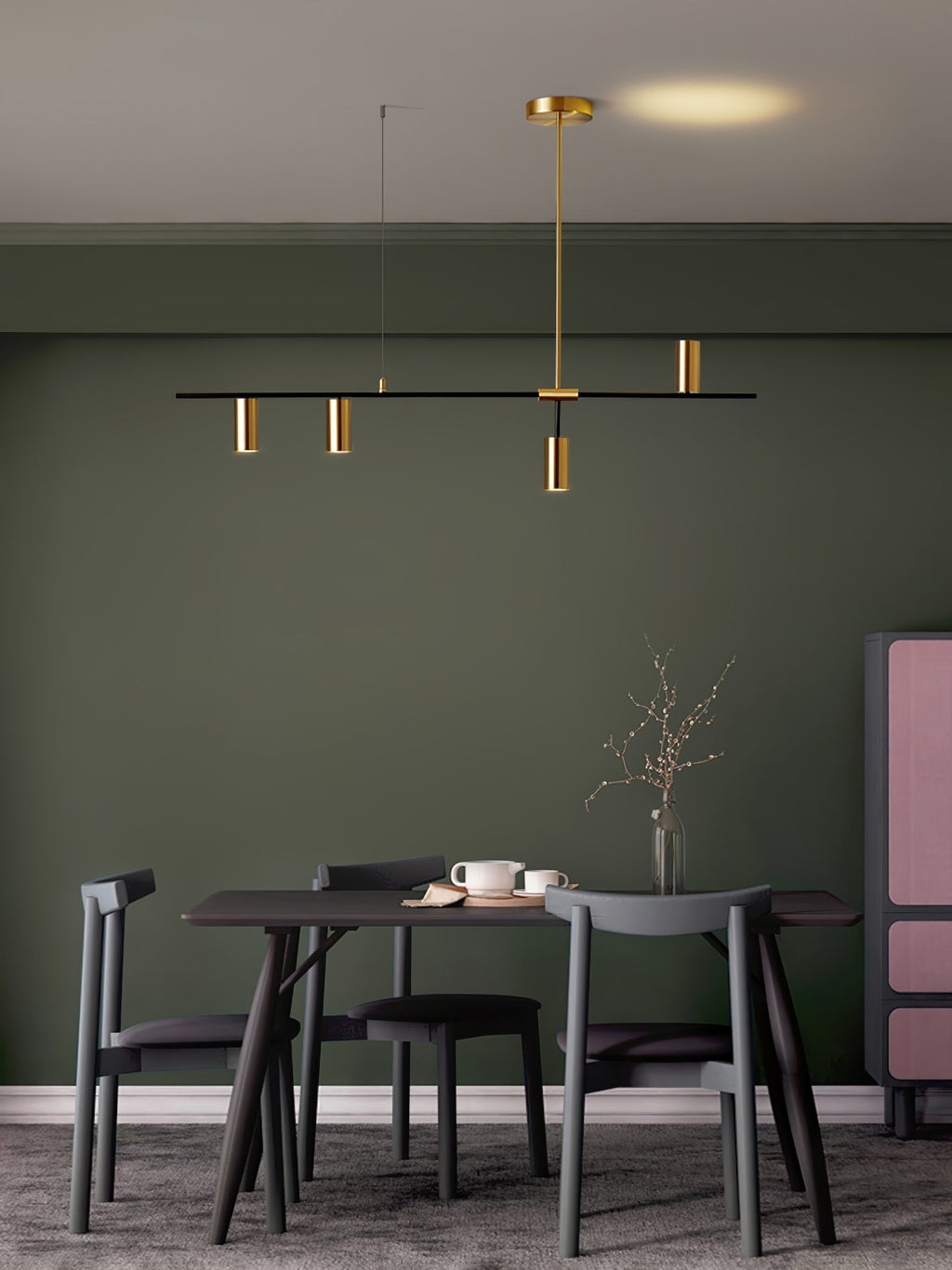Lustra Chandelier Laiton Linéaire Cassandra Élégant - Neutralighting