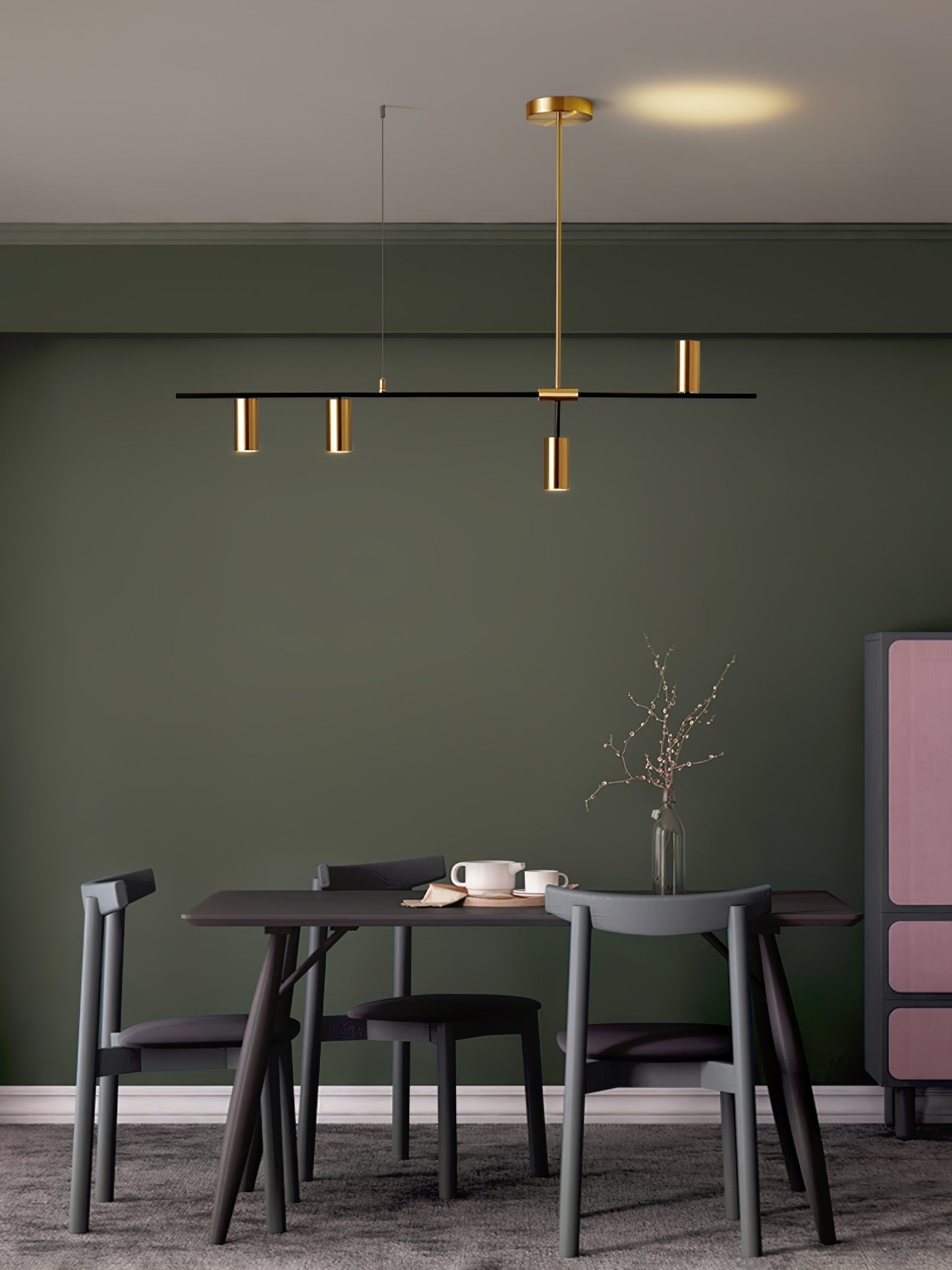Lustra Chandelier Laiton Linéaire Cassandra Élégant - Neutralighting