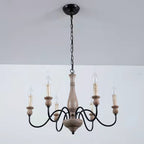Afralia Lustra Chandelier Bois Industriel Moderne - Neutralighting