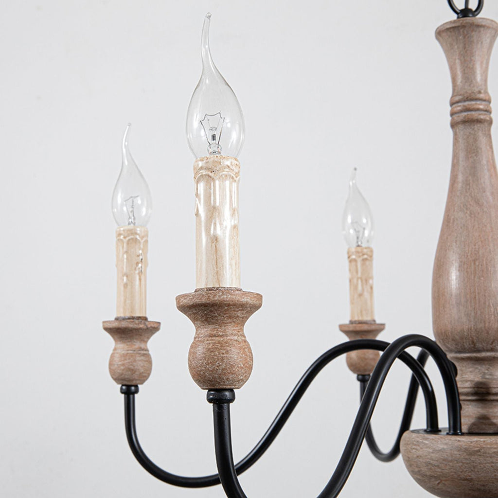 Afralia Lustra Chandelier Bois Industriel Moderne - Neutralighting
