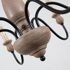 Afralia Lustra Chandelier Bois Industriel Moderne - Neutralighting